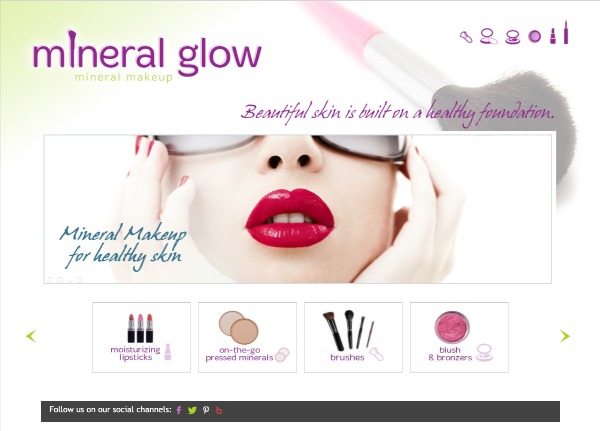 Mineral Glow storefront screenshot