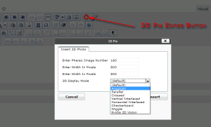 3D Pix Post Editor Button